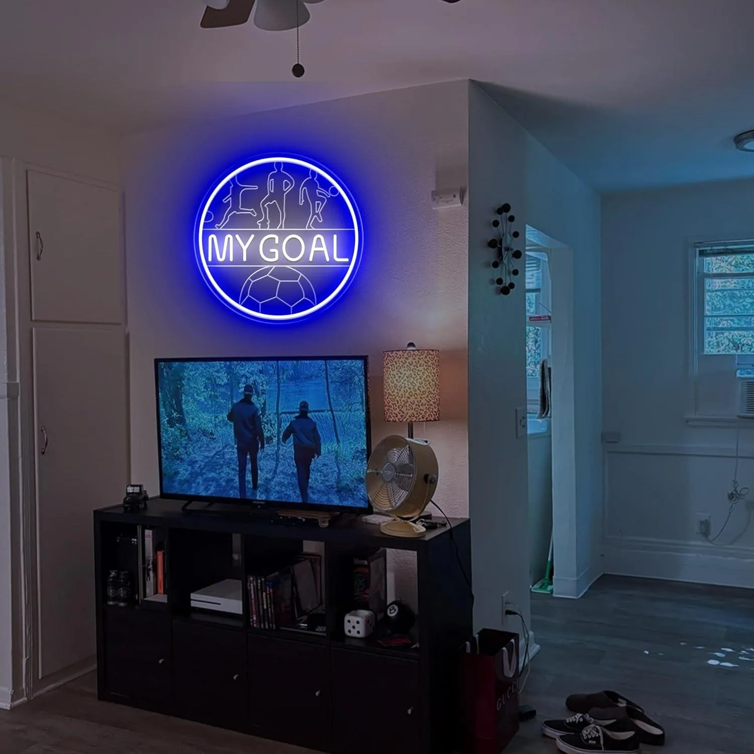 My Goal Soccer Neon Sign Football USB Dimmable LED Light for Bedroom Game Room Man Cave Dorm Bar Club Aesthetic Decor Gifts