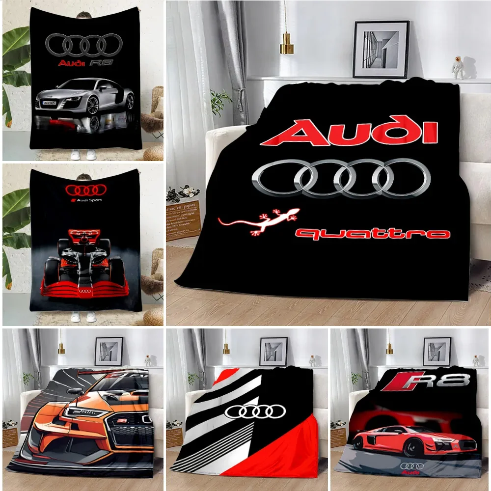 Luxury Sports Car Printed Blanket Picnic Blankets Warm Blanket Soft and Comfortable Blanket Home-RS-A-audis-Travel Birthday Gift