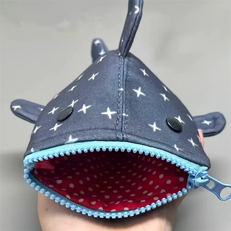 Creative Shark Canvas Pencil Case Large Capacity Durable Student Pen Bag School Stationery Organizer Storage Bag for Boys Girls