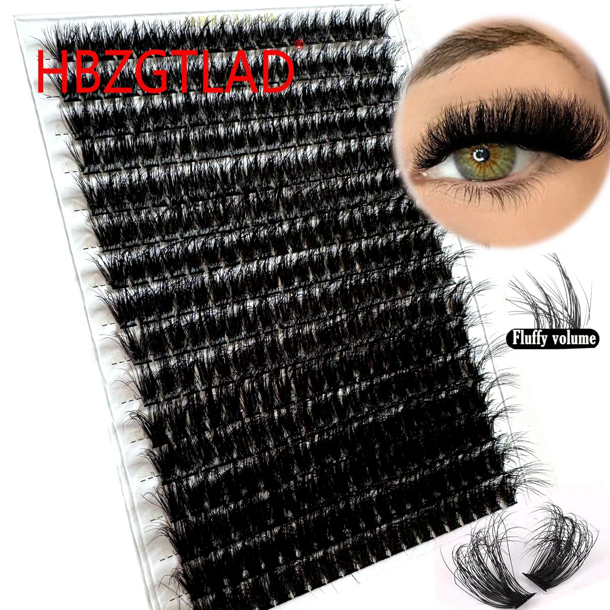 60 80D Cluster DIY 8D Fluffy Thick Eyelash Clusters Eyelash Extension Individual Lashes Natural Segmented Eyelash Bundles Makeup