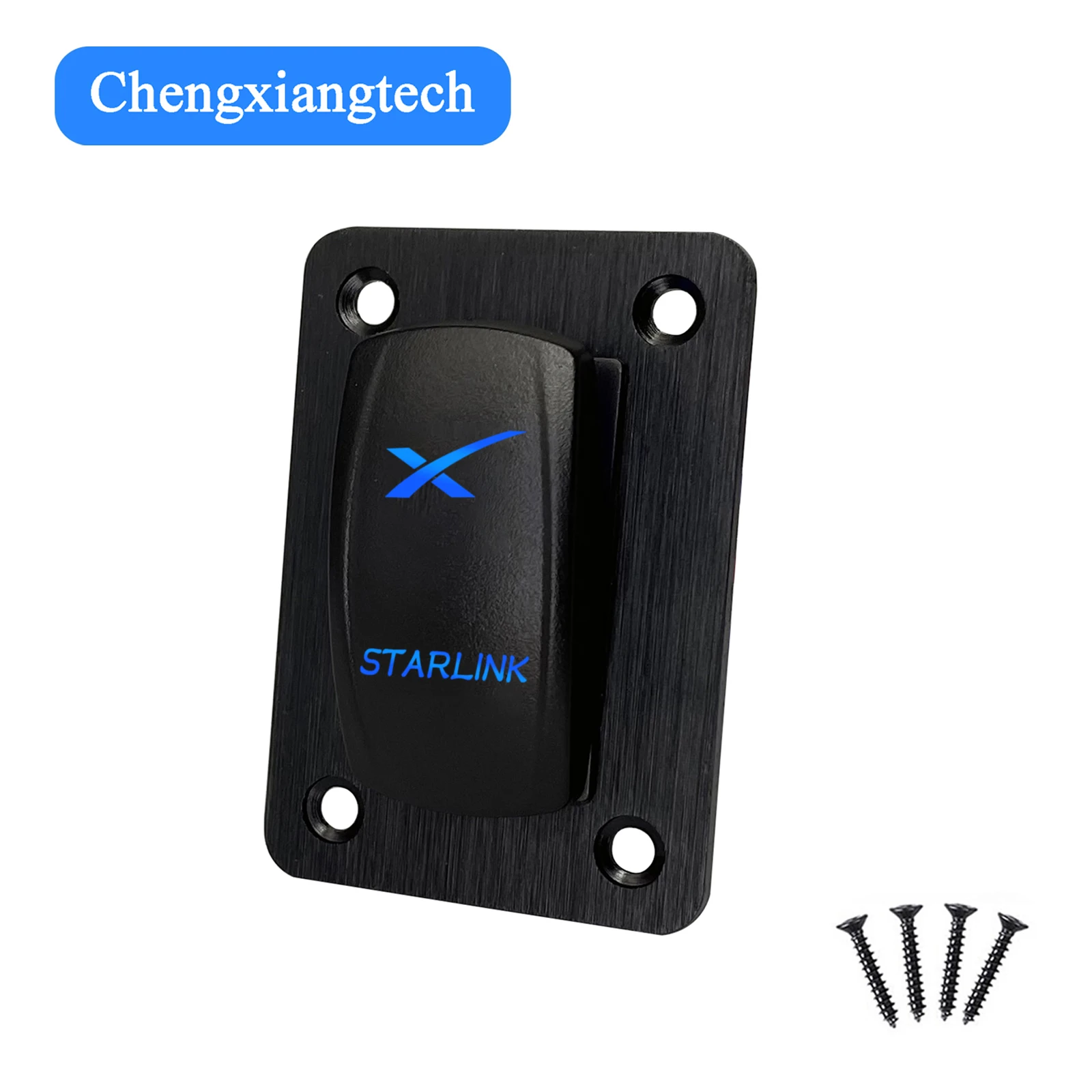 Interruptor basculante Starlink 12V/24V con luz azul, botón de encendido/apagado, resistente al agua, para antena parabólica Starlink Mini, router WiFi