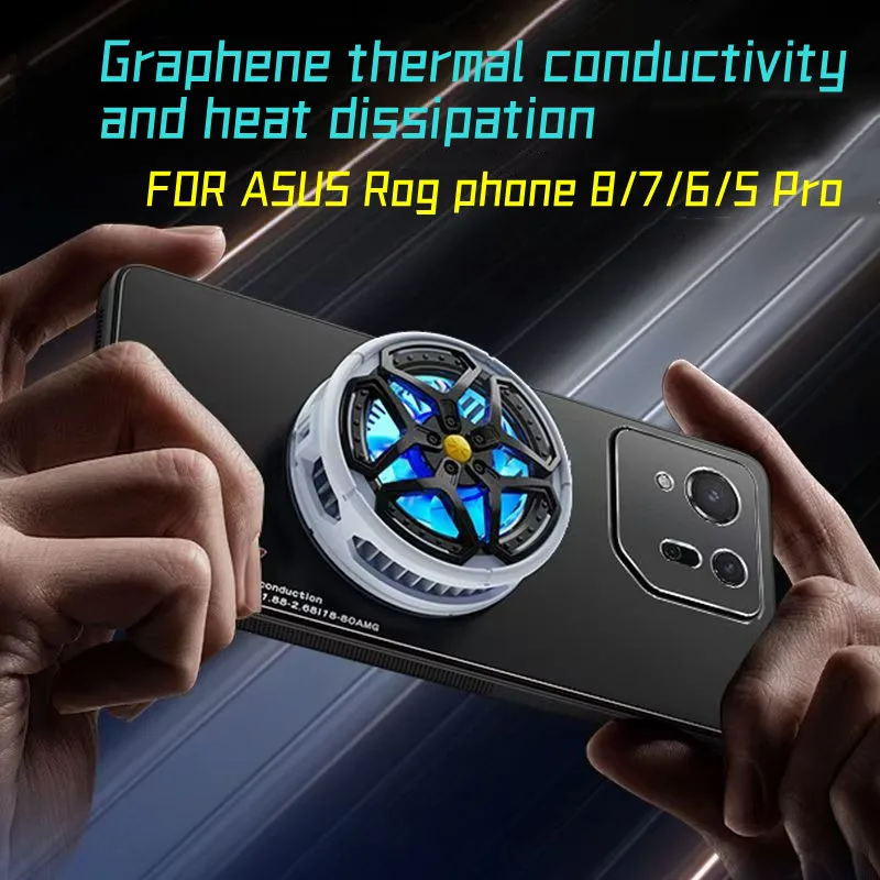 

Newest Graphene Cooling Case for Asus Rog Phone 8 7 6 5 5S Pro Shell Aluminum Alloy Heat Dissipation Red Copper Metal Back Cover