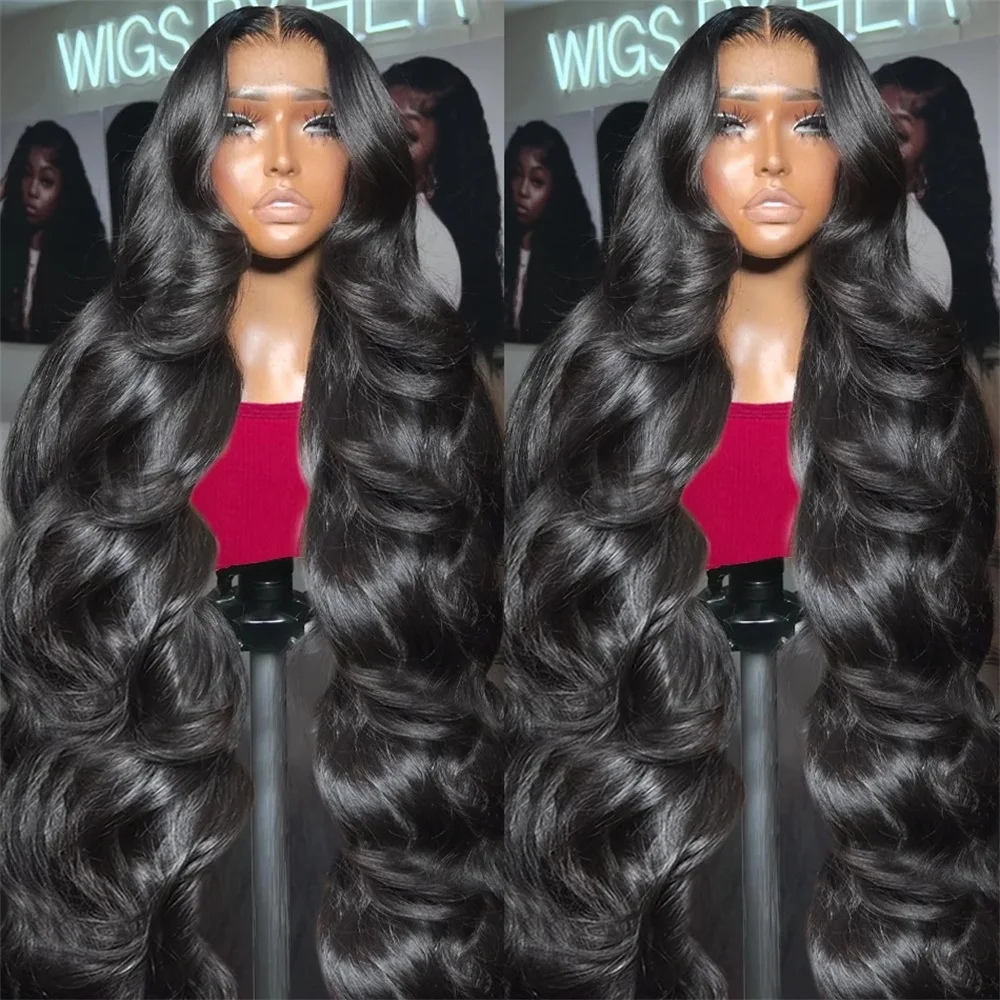 Body Wave Lace Front Wig 360 Full Lace Human Hair Wigs For Black Women 34 Inch Brazilian 13x4 13x6 Transparent Lace Frontal Wig