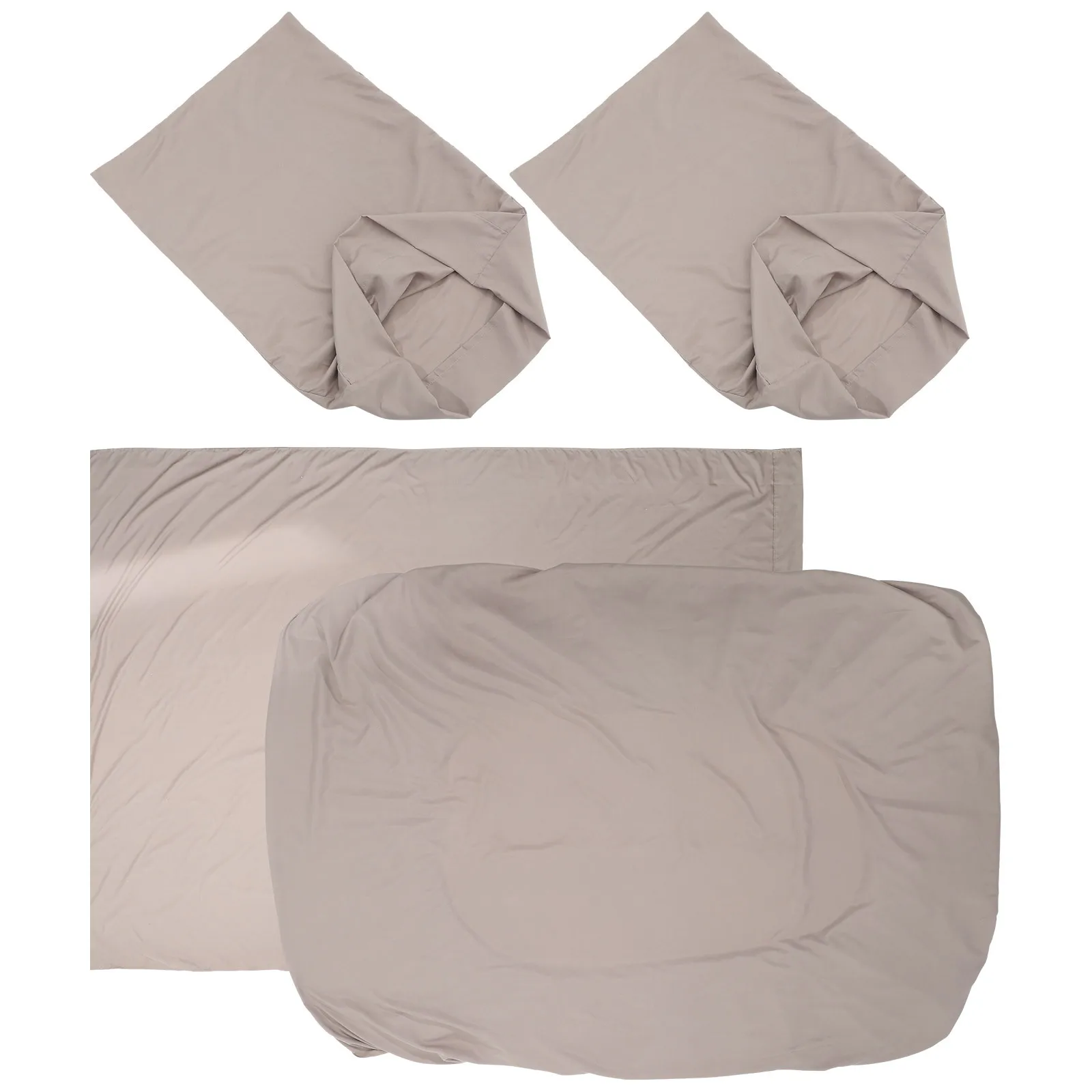 

1Set Ultra-Soft Microfiber Bed Sheet Set Fitted Sheet Breathable Wrinkle Resistant Comfortable for Hotel Home Travel