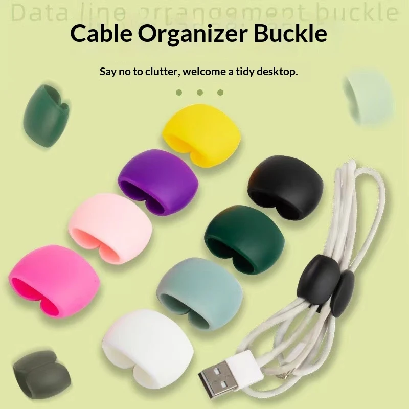 Cable Management Clips Cord Organizer for Headphones Earphone Charging Cable, Minimalist Wire Winder Tidy Clips for Desk Home Of