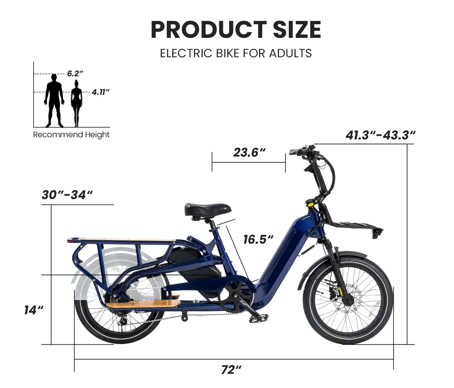 STLF 2025 المصنع المباشر OEM البضائع Ebike بالجملة سبيكة دراجات البضائع الكهربائية دراجة عجلتين الأسرة البضائع Ebike