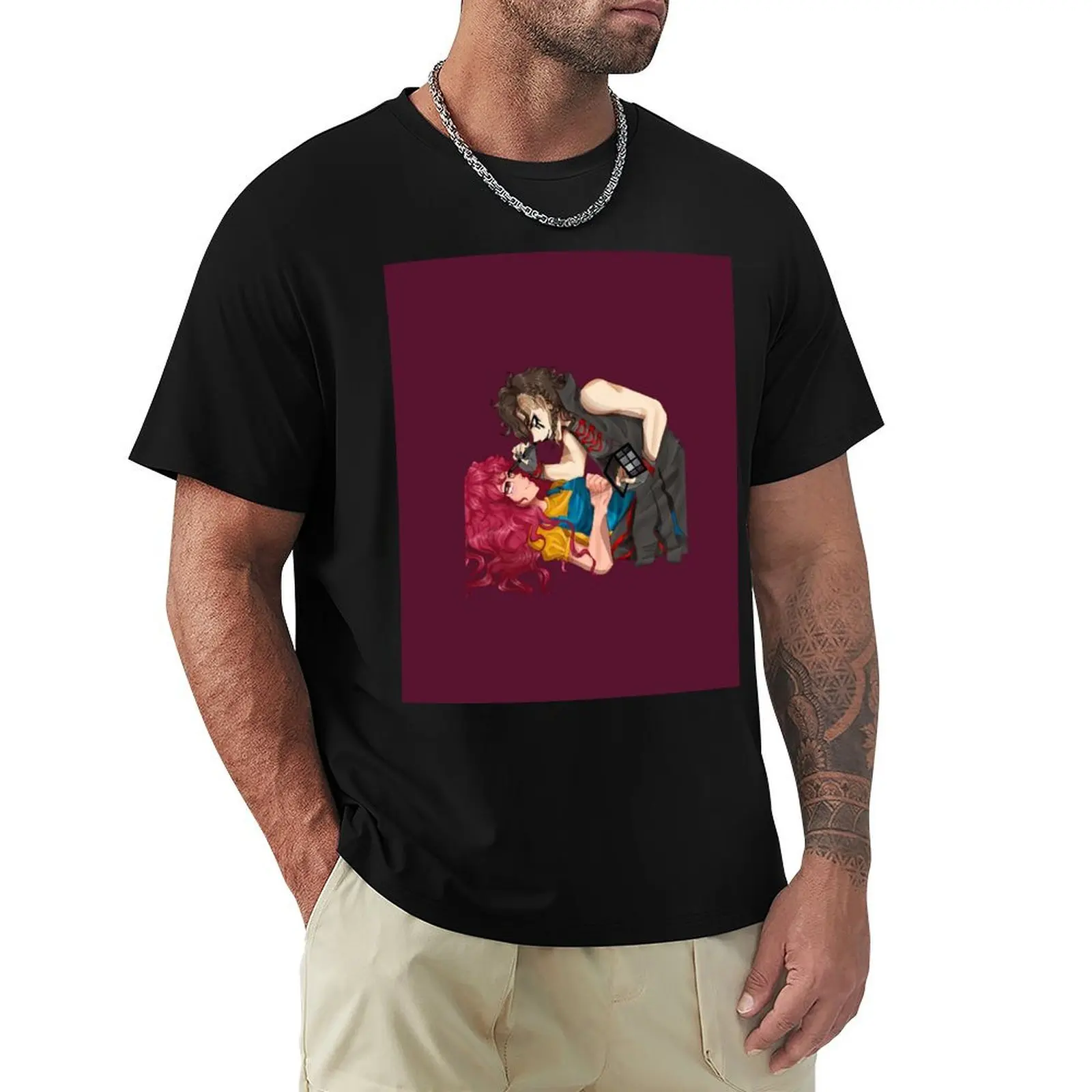 Naoreko makeup! T-Shirt Simple Solid Color Crew Neck Tee