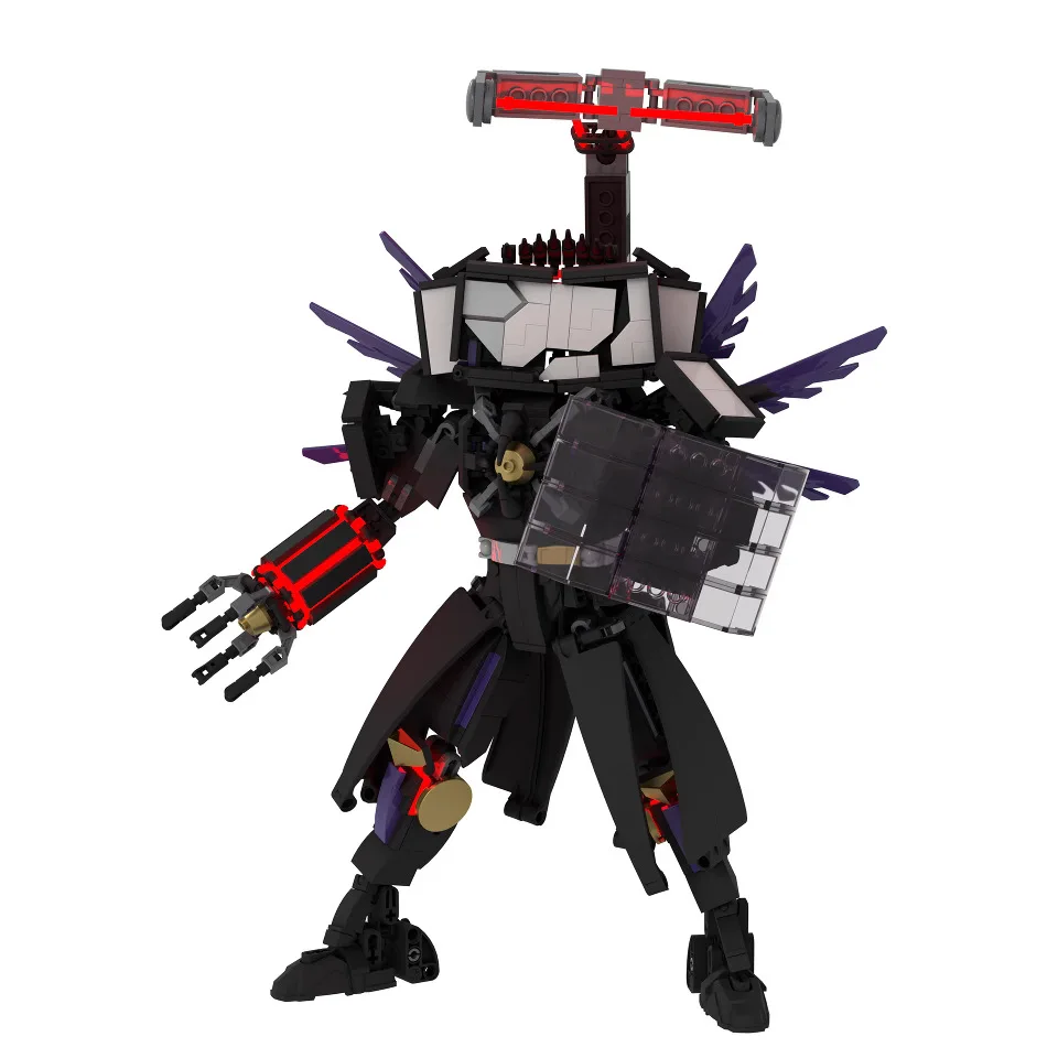MOC nuevo baño hombre Mecha bloque de construcción juguete educativo mesa montaje figura para niños regalo ladrillos creativos regalo