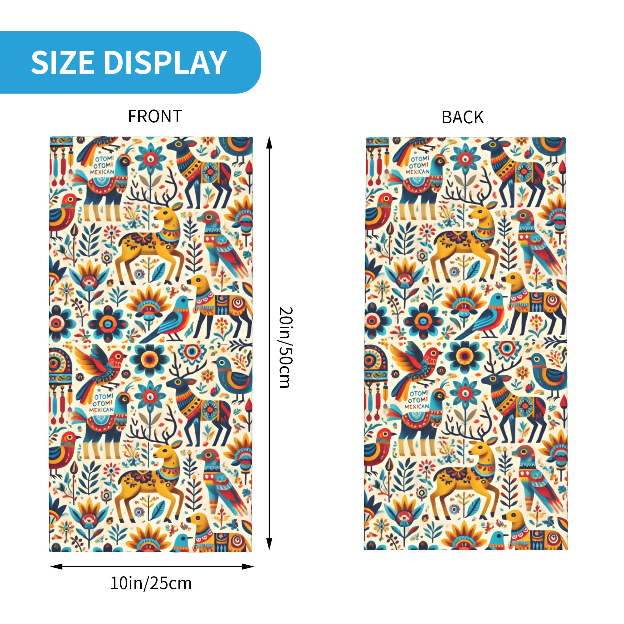 Otomi Mexican Animal Art Winter Headband Neck Warmer Men Women Ski Hunting Tube Scarf  Face Bandana Gaiter