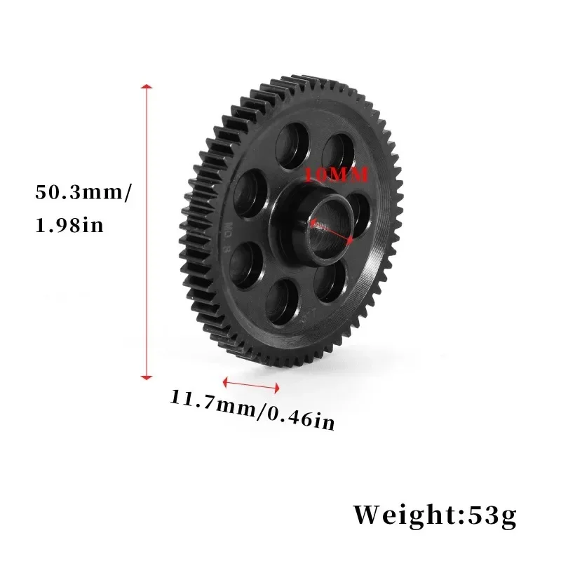Сталь Металл M0.8 61T Цилиндрическая шестерня Основная шестерня ARA 311100   Для ARRMA 1/10 GORGON Monster Truck 4x2 RC автомобиль Обновление Запчасти Аксессуары