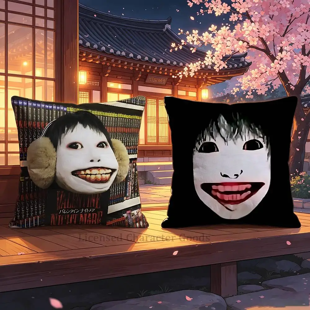 D-Death F-Forest Y-Yoshie Print Cushion Cover Aesthetic Bedroom Decor 30x30 65x65 40x40 45x45 50x50 cm