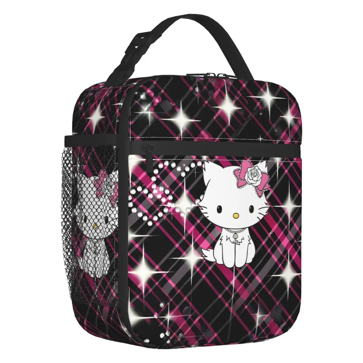 

Custom Charmmy Kitty Cartoon Insulated Lunch Tote Bag for Women Kawaii Anime Resuable Thermal Cooler Food Lunch Box School