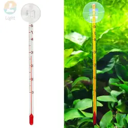 물고기 탱크 유리 온도계 잠수정 수족관 물 온도 측정 도구 흡입 컵 0-50 ℃ 수족관 액세서리