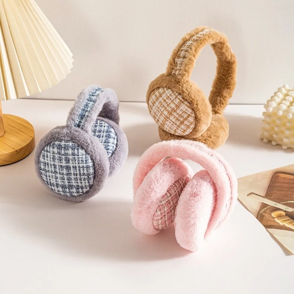 

Флисовые однотонные зимние теплые наушники, мягкие складные наушники, грелки для ушей в корейском стиле, зимние утолщенные наушники для холодной погоды