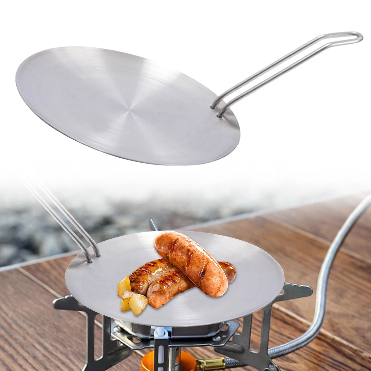 

Upgrade Outdoor Korean Teppanyaki Barbecue Rack Pot Home Camping Barbecue Pan Frying Pan frying pan baking tray baking