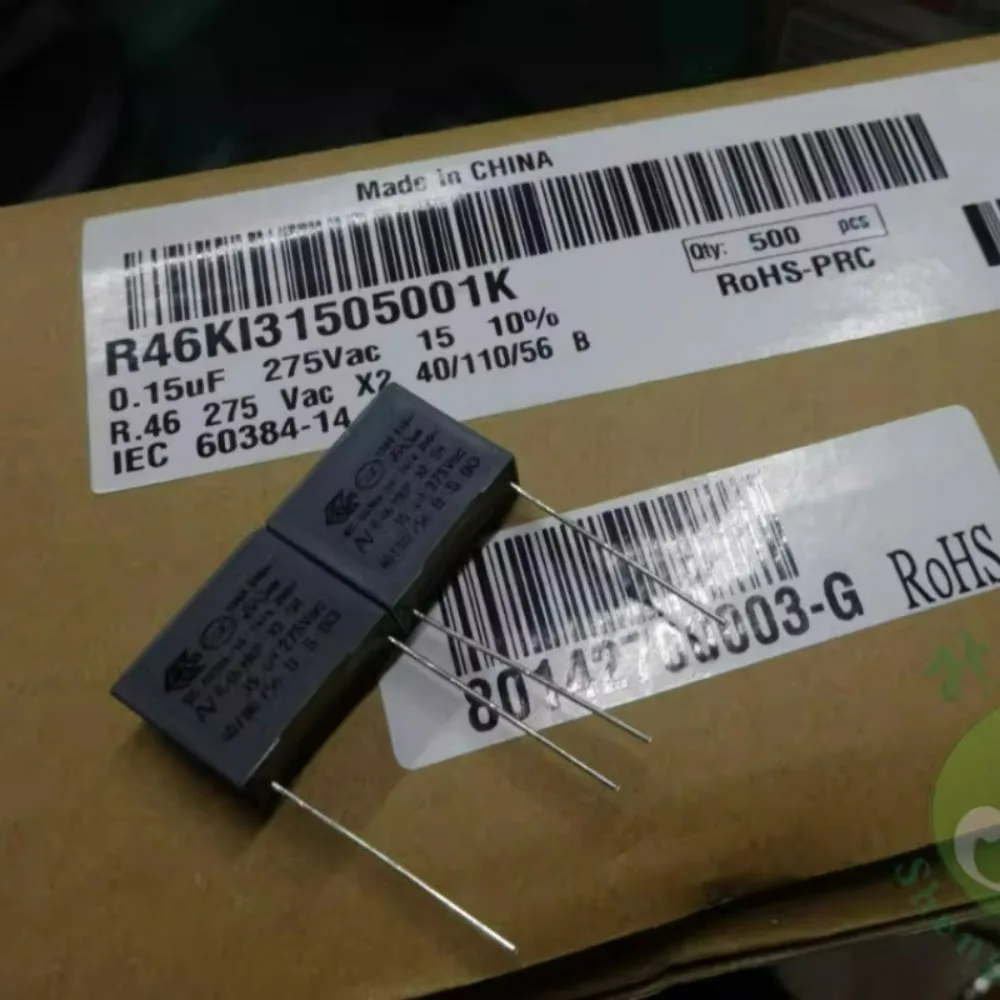 

10pcs/lot AV R46 0.15uf/275VAC 150nf u15 154 Brand New 15mm Film Capacitor