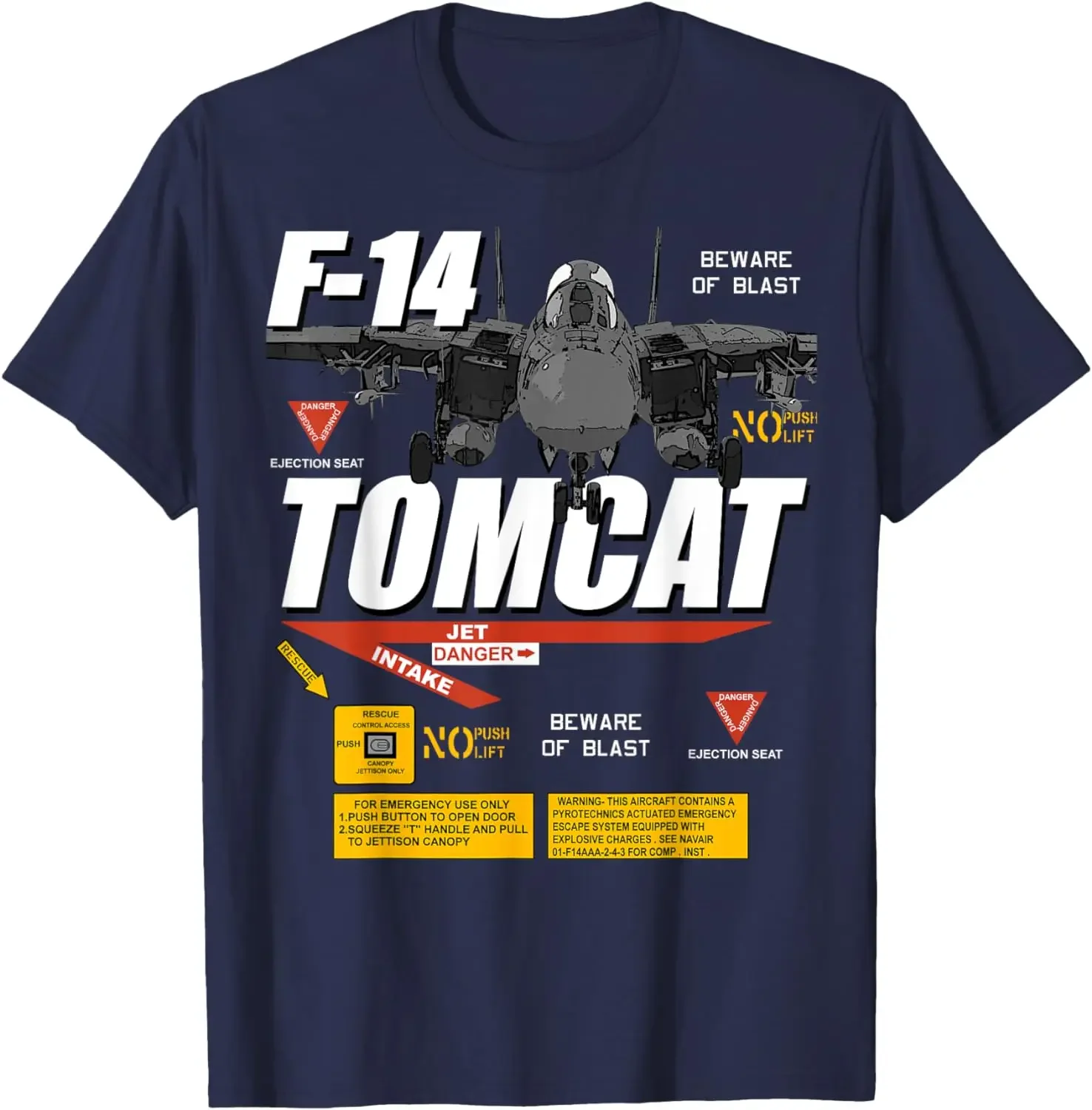 F-14 Tomcat Naval Fighter Jet Diagram Graphic T-Shirt 100% Cotton O-Neck Summer Short Sleeve Casual Mens T-shirt Size S-3XL