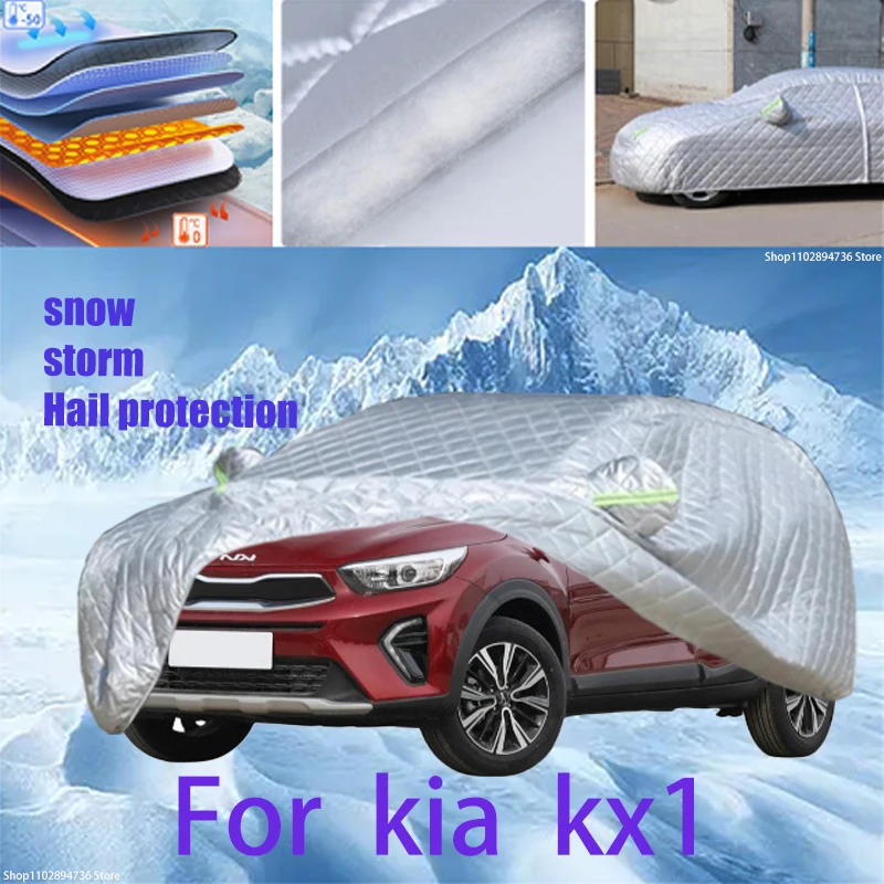 

For kia kx1 Outdoor Cotton Thickened Awning For Car Anti Hail Protection Snow Covers Sunshade Waterproof Dustproof