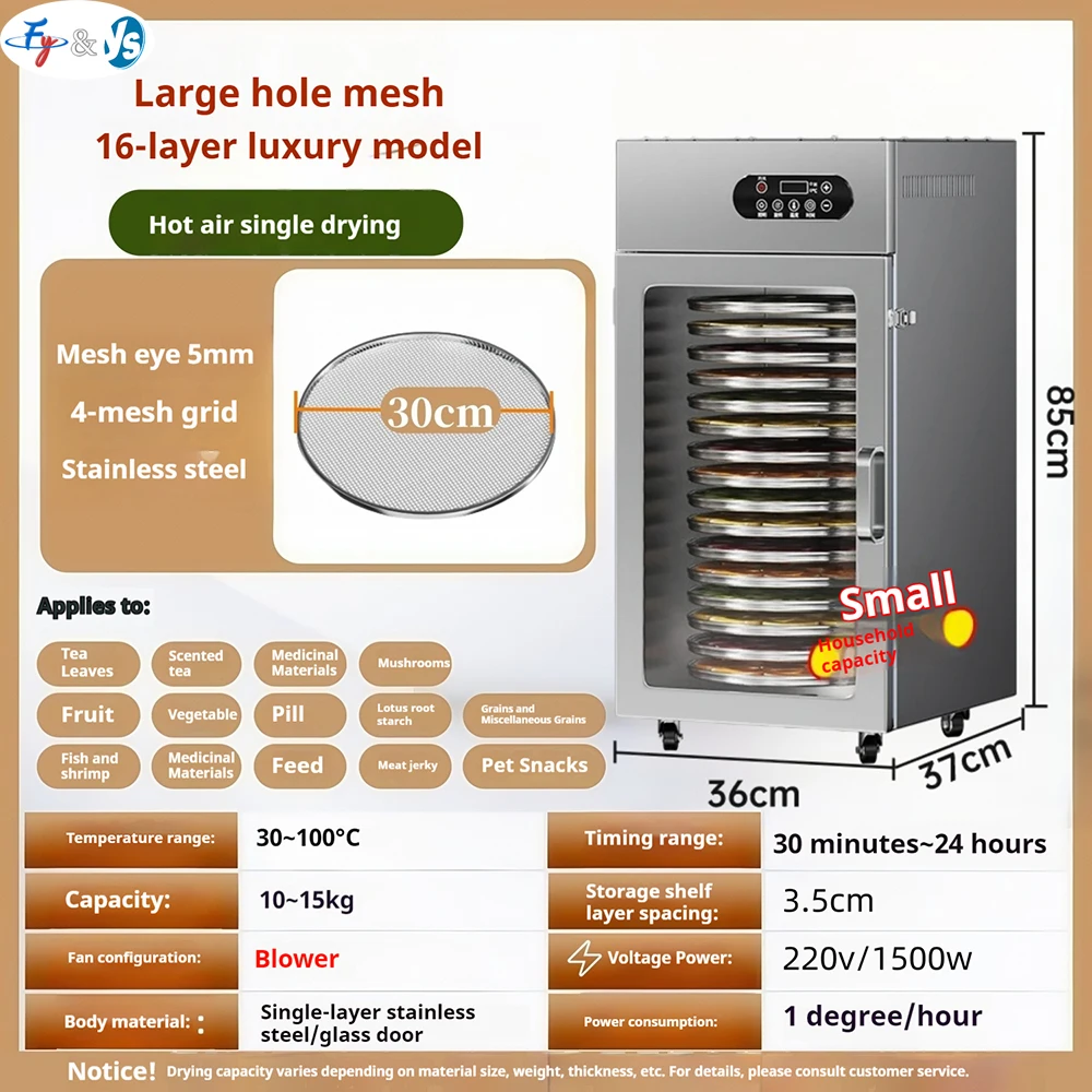 Rotary Dryer Small Dried Commercial Fruit Processing Machine Vegetable Dehydrator Fish/Shrimp/Fruit Tea/Granules/Feed/Pills/Meat