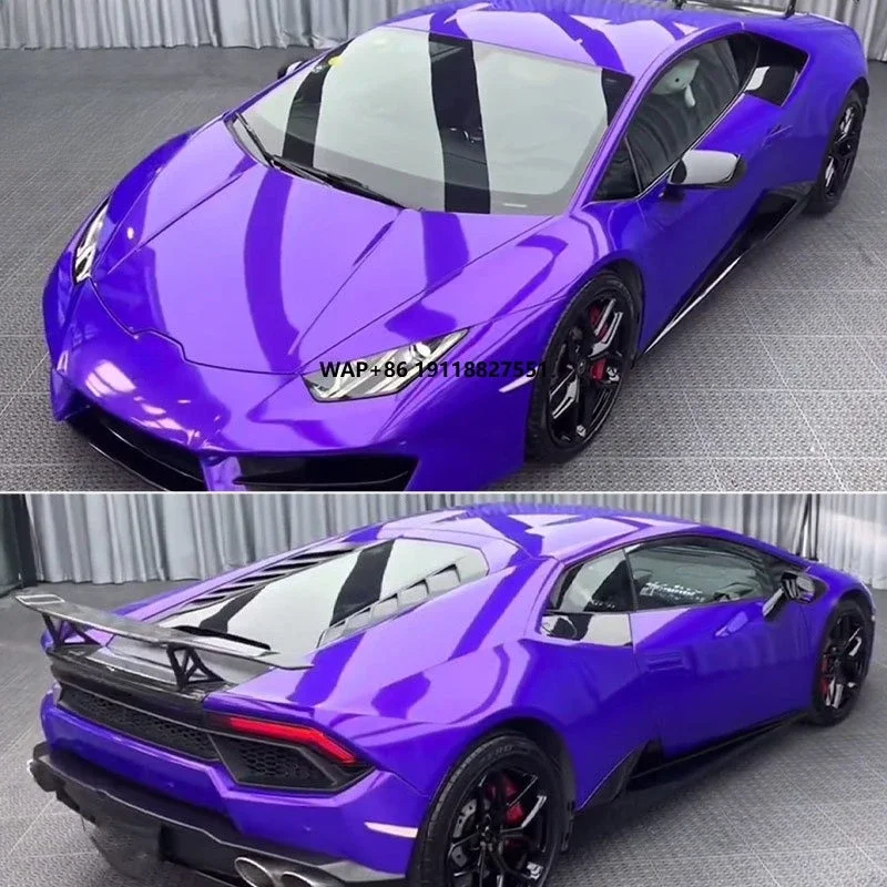 

1.52*18M PET Fluorescent Purple PVC Vinyl Car Wrap Color Change Auto Car Wrapping Vinyl Film