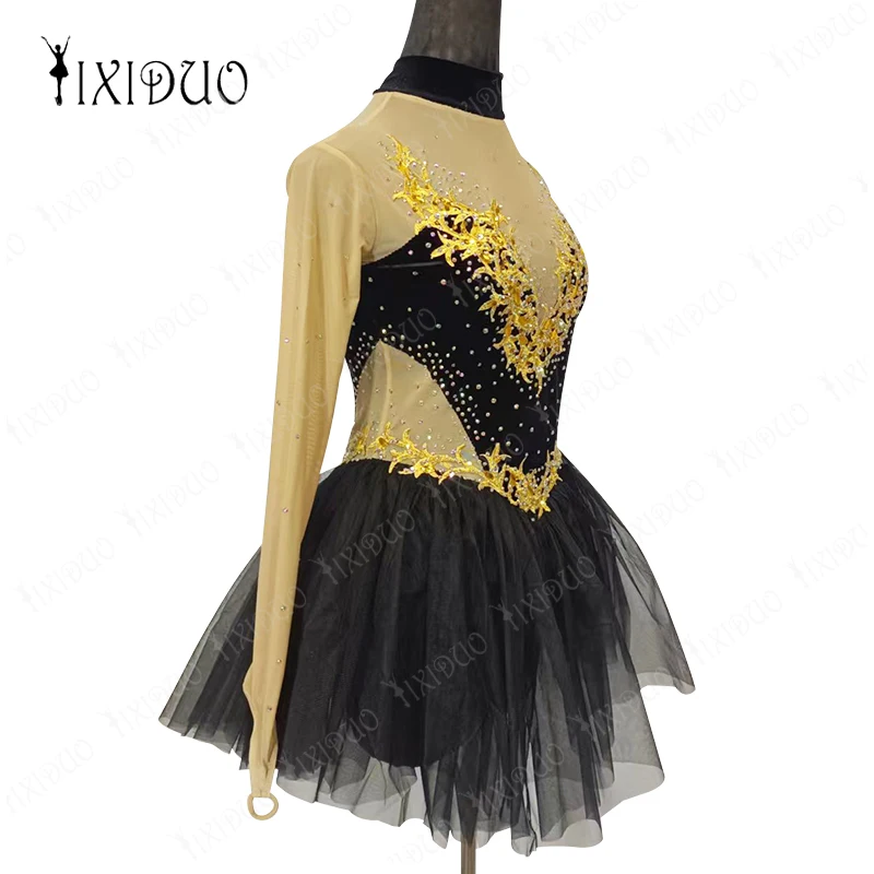 Ballet Leotard for Women Skirt Birthday Dress for Women Luxury 2023 Adult Costume Full Body Suit Long Sleeve Leotard Dance Wear