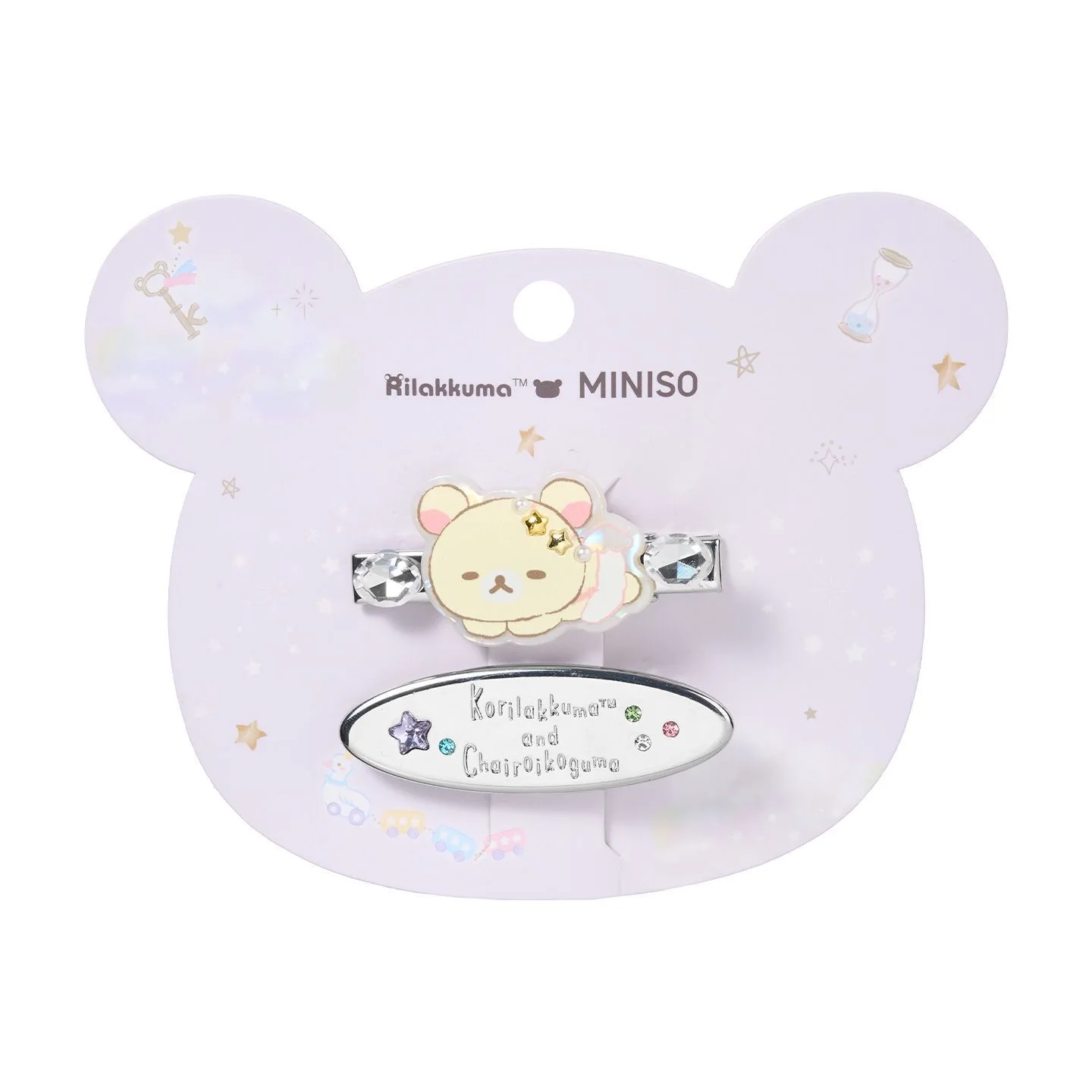 Cute Rilakkuma Angel Duckbill Hair Clips Cartoon Bear Metal Barrettes Sweet Hair Pins For Girls Daily Hair Styling Cosplay Decor