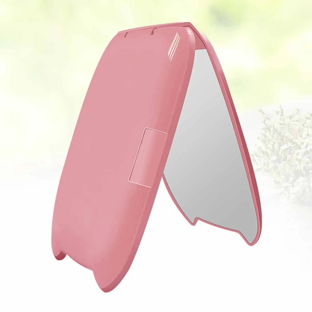 

Portable Makeup Folding Mirror LED Touch Sensor 2x Magnifying Compact Pocket Mirror Maiden Pink