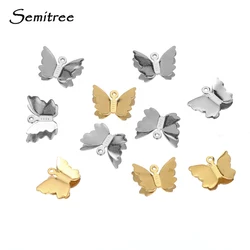 20pcs Stainless Steel Butterfly Pendant Charms for DIY Jewelry Making Necklace Components Handmade Bracelets Findings