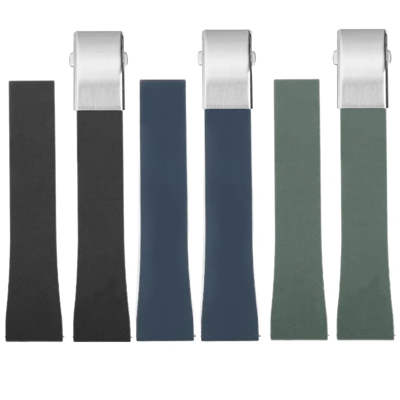 19 20 21 22mm quick release fluororubber watchband for Longines Comcas diving series L3.781 782 742 642 men  FKM Strap bracelet