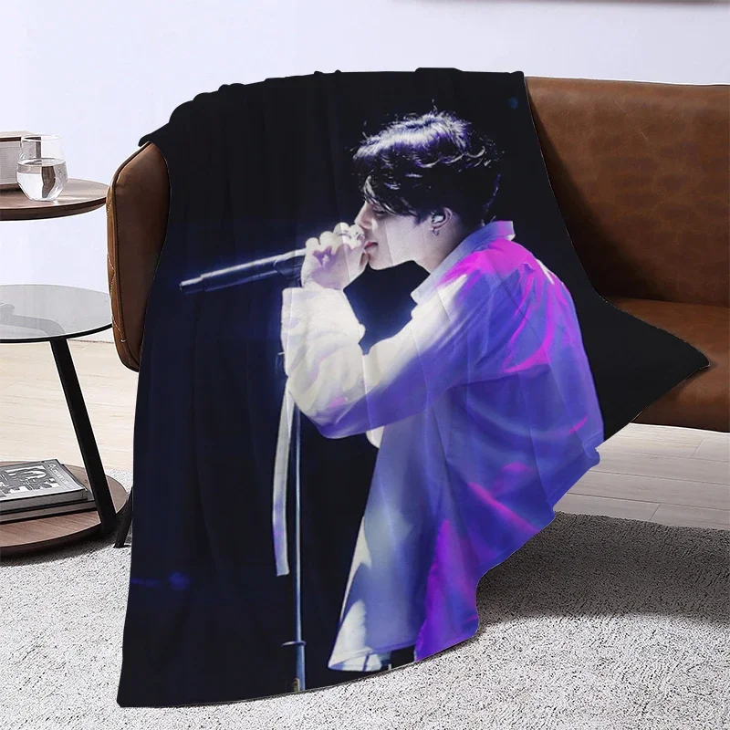 Kpop Star JiMin Printed Blanket Leisure Sofa Blanket Home Sheet Office AirConditioning Soft Leisure Travel Customizable Throw