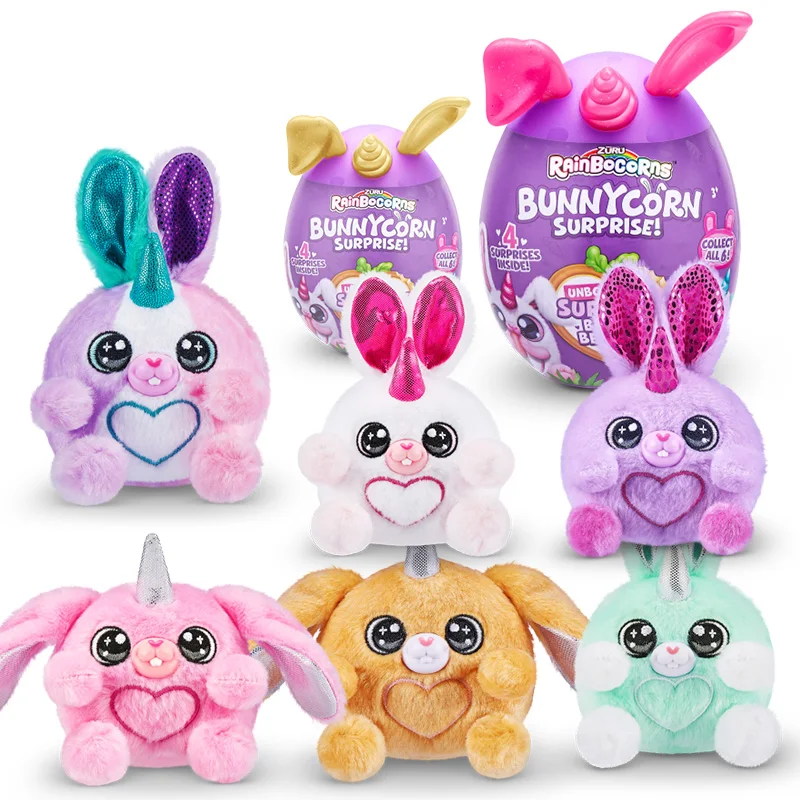 ZURU Rainbocorns Bunnycorn sorpresa familia de conejos 4 sorpresas dentro de huevos caja ciega muñecas juguetes niñas Halloween regalos de navidad