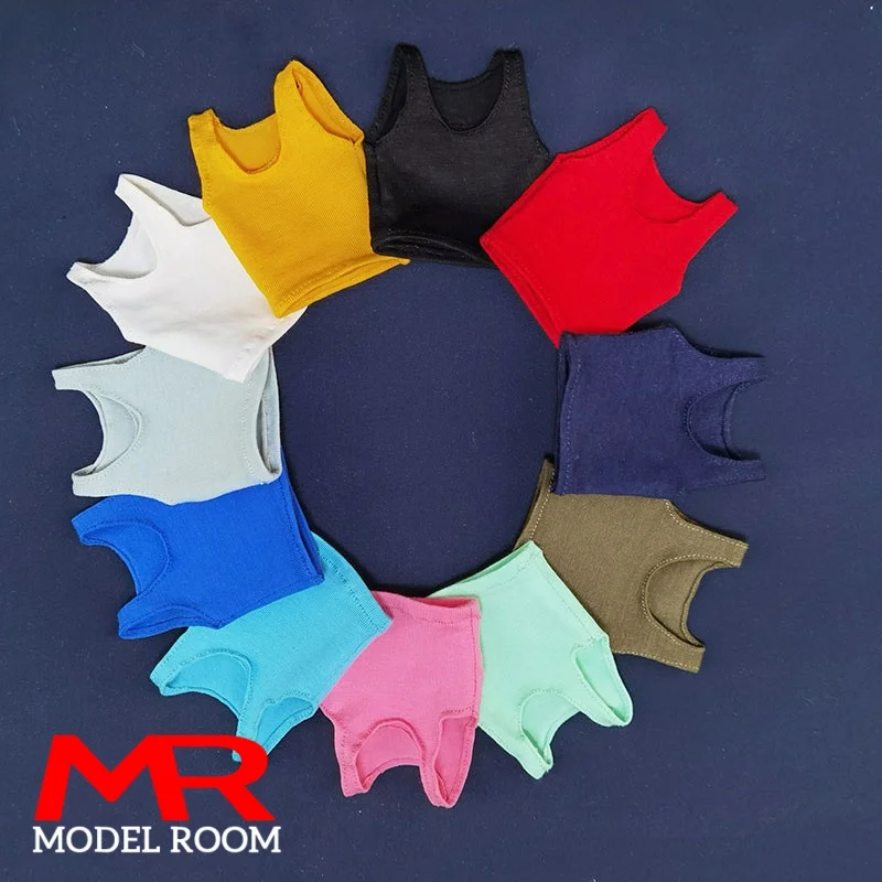 1/6 Scale Female  Solid Color Vest Tank Top Crop Top Clothes Model Fit 12 inch Worldbox AT201 Soldier Action Figure Body