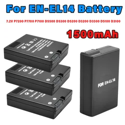 1500mAh EN-EL14 EN EL14 akumulator do aparatu litowo-jonowego ładowarka USB z LED do Nikon D3100 D3200 D3300 bateria dla nikona wielokrotnego ładowania 7.2V