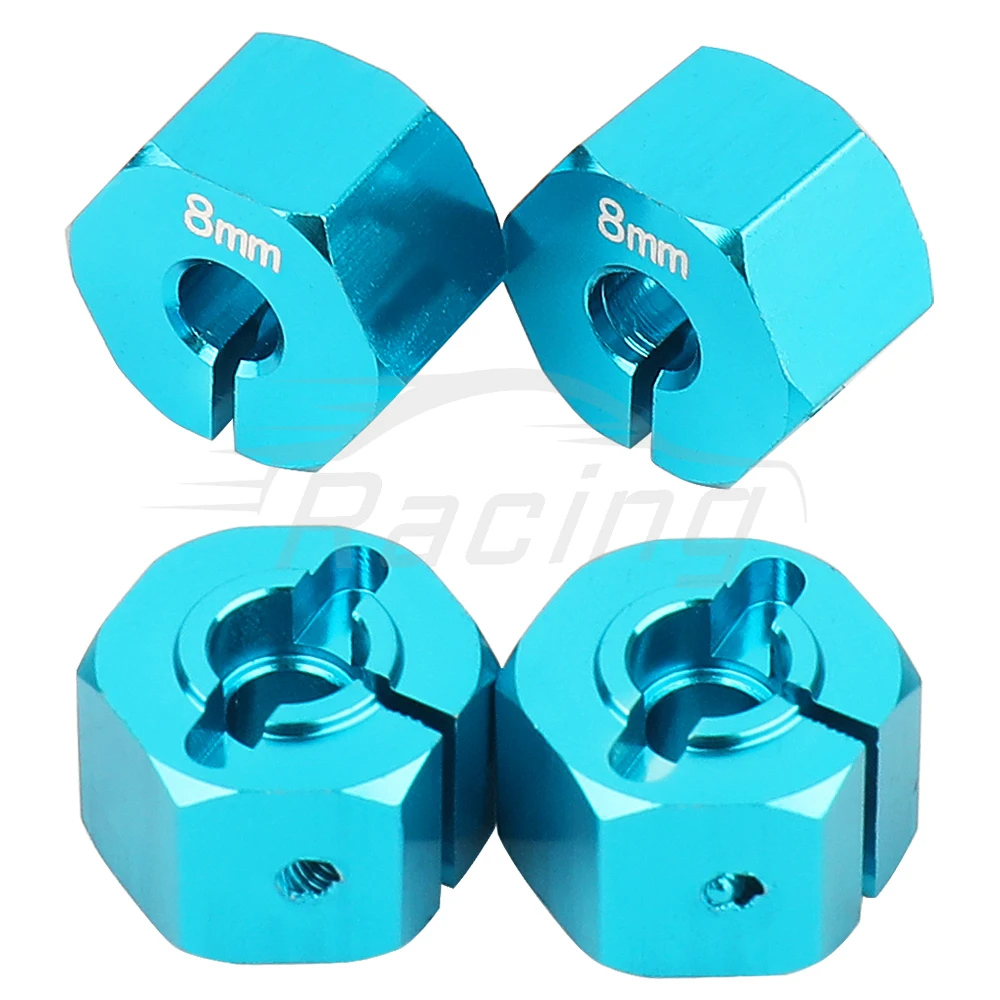 4Pcs Aluminum Alloy 8/9/10/11/12mm Wheel Hex Drive Adapter Hexagon 12mm for Axial SCX10 HSP HPI Tamiya 1/10 RC Car Model Part