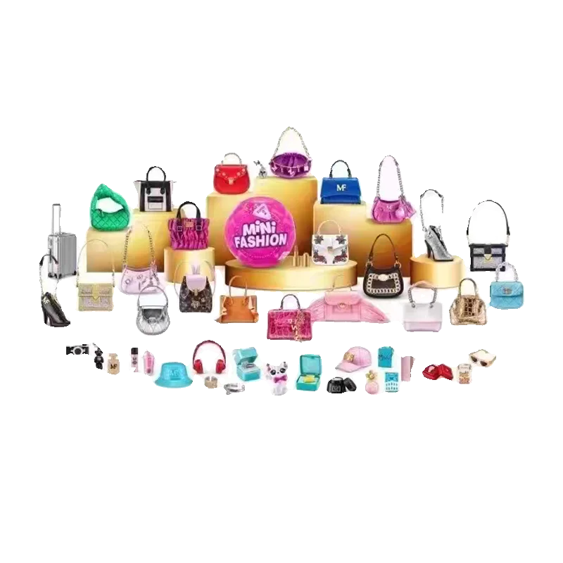 Giocattolo in miniatura originale Zuru Mini marche giocattoli 5 sorpresa Mini marche giocattolo S1/S2 Mystery Blind Box Fashion Bag scarpe Ball Girl