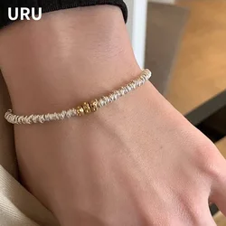 Fashion Jewelry Sweet Korean Temperament Silver Color Irregular Disc Bracelet For Women Female Gifts Simply Fine Accessories