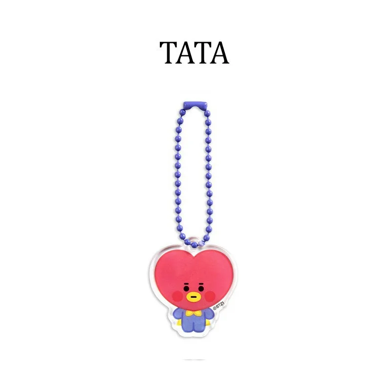 New Bt21 koya RJ Shooky Mang Cooky Chimmy Tata Keychain High Color Value Cartoon Doll Printing Creative Car Schoolbag Pendant view 5