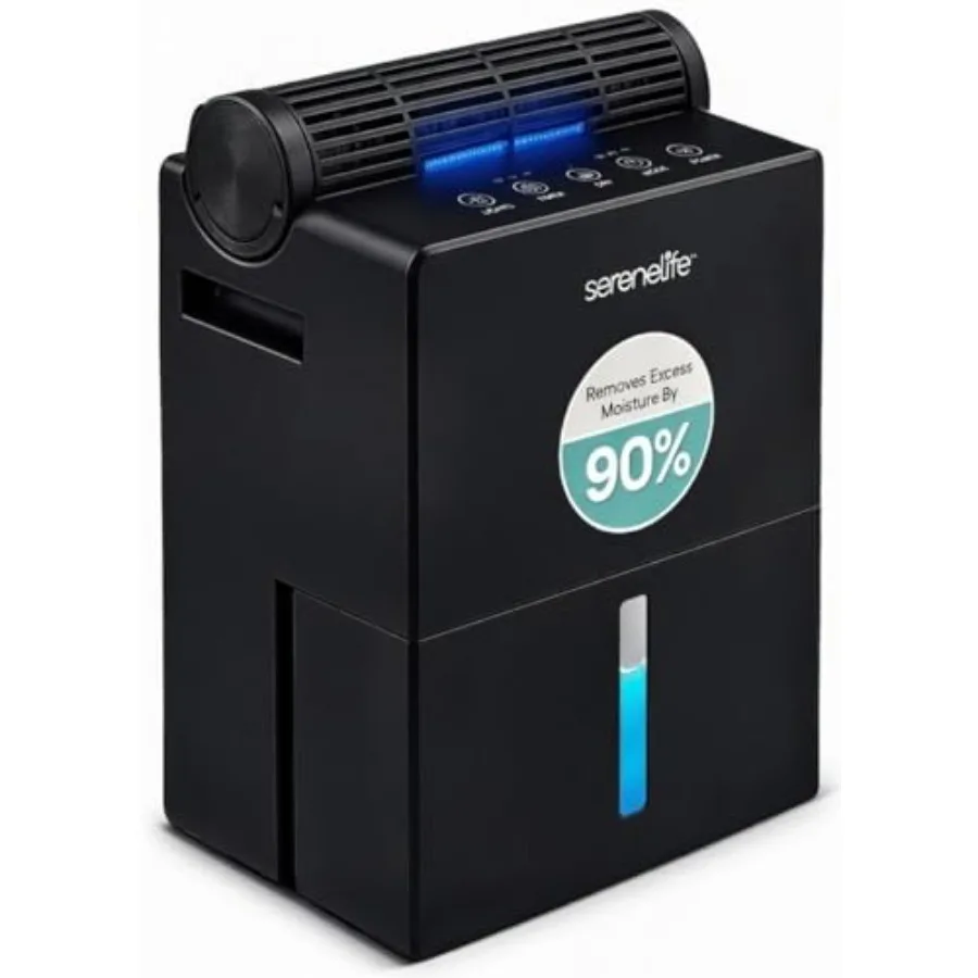 

91 OZ Dehumidifier For Home Covers 1200 SQ Feet For Basements Bedrooms Bathrooms and Offices Includes Removable Natural Dehumid