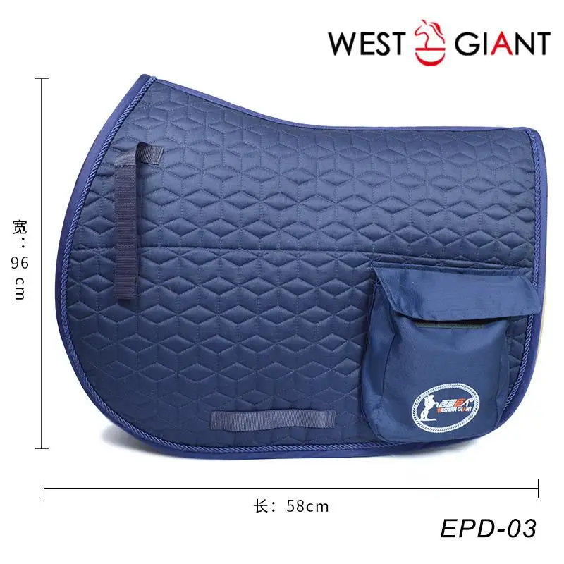 وسادة سرج لتحمل الفروسية، وسادة معدات الحصان، درج العرق، سهلة الاستخدام، وسادة سرج حصان قطنية صغيرة مربعة الشكل