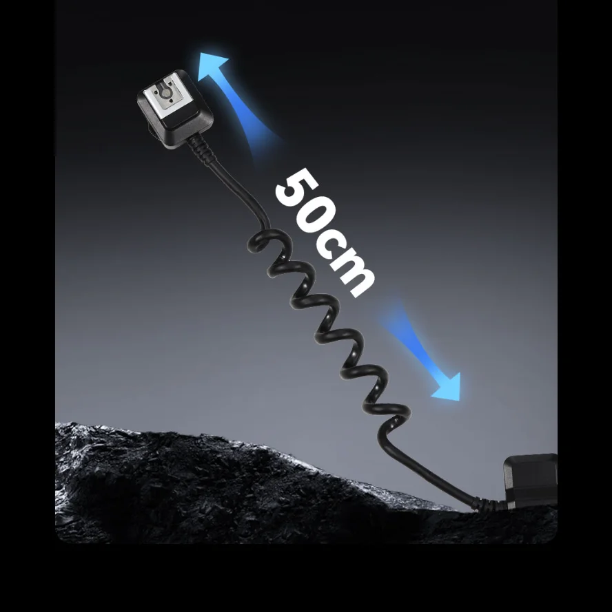 Godox kabel ekstensi Audio sepatu Multi antarmuka GAC-IC13 dengan dudukan Cold Shoe 1/4 koneksi Sony Mi Shoe untuk kamera Sony