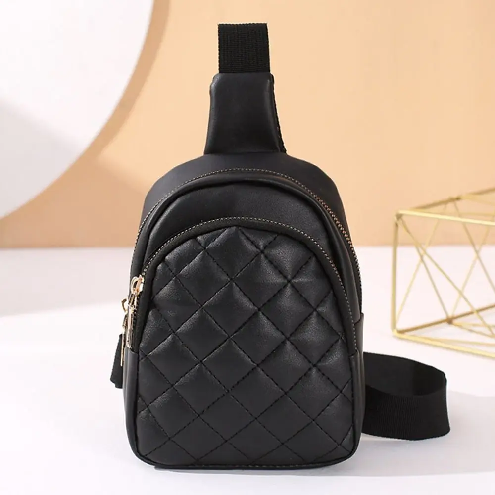 1PC Women\'s Chest Bag Pure Color Leather Women\'s Bag High Quality Shoulder Bag Casual Women\'s Crossbody Bag Fashion Travel Pack