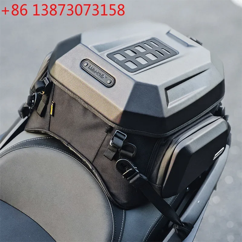 Motorcycle bag Helmet Rear seat Riding backpack Hard shell Waterproof imitation Saimo travel bag