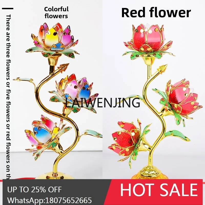 Colorful Flower Big Red Flower Accessories Lotus Changming Offerings