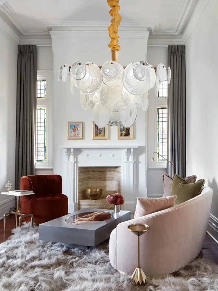 

Milk-white Glass Nordic Ceiling Pendant Lights Girl's Room Decoration Light Fixture Luxury Lustres