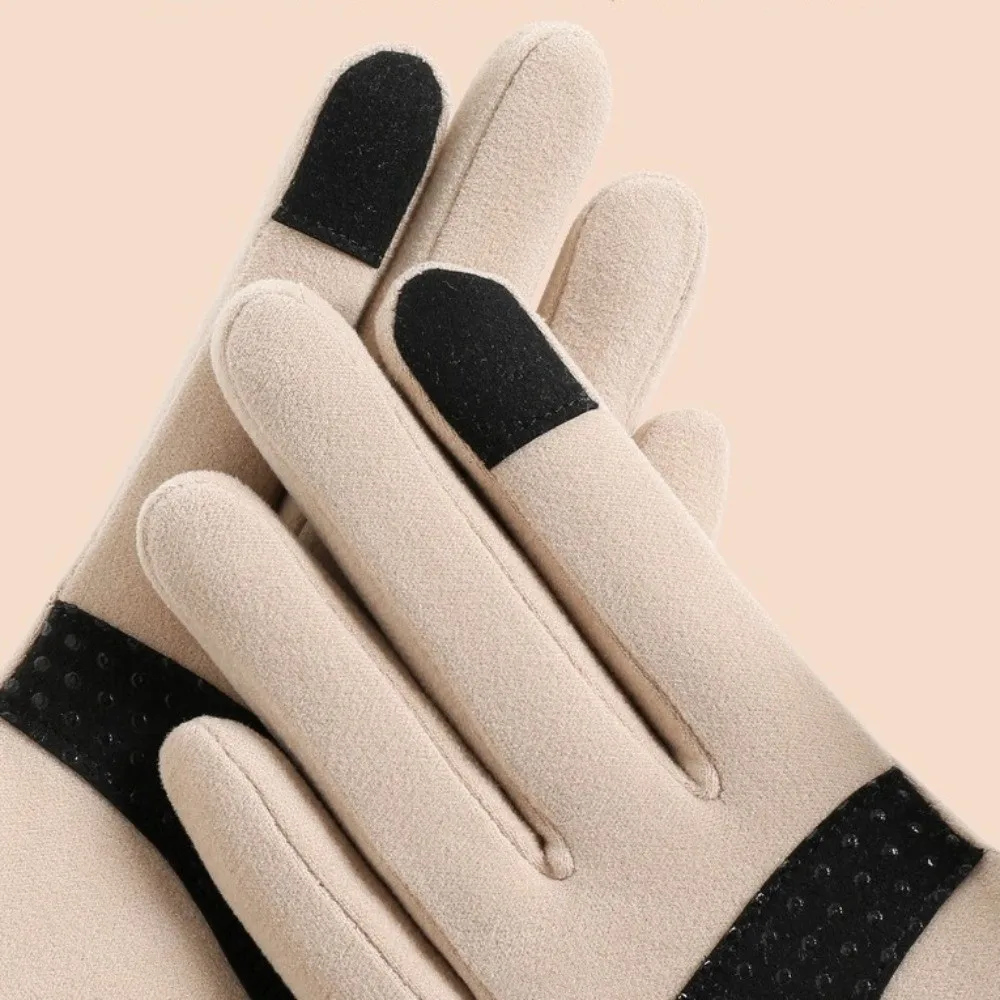 

New Dralon Winter Gloves Touchable Screen Full Driving Mittens Warm Windproof Skiing Gloves Girls