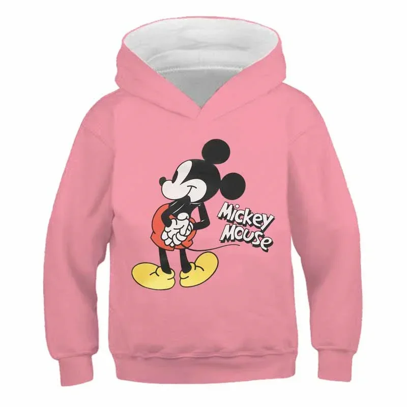 Streetwear Trend New TopsKids Long Sleeve Sweatshirts Casual Hooded Coat Donald Duck Mickey Mouse Printed Boys And Girls Autumn