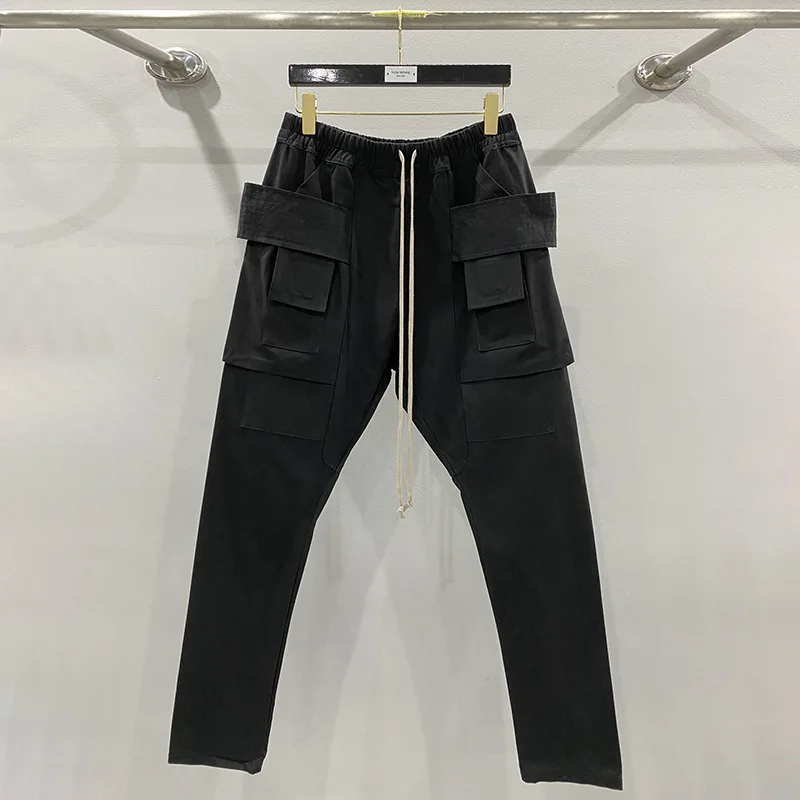 

24ss High Street Rick Men Casual Pants Workwear Multi-pocket Functional Men Pants 1:1 Higher Quality