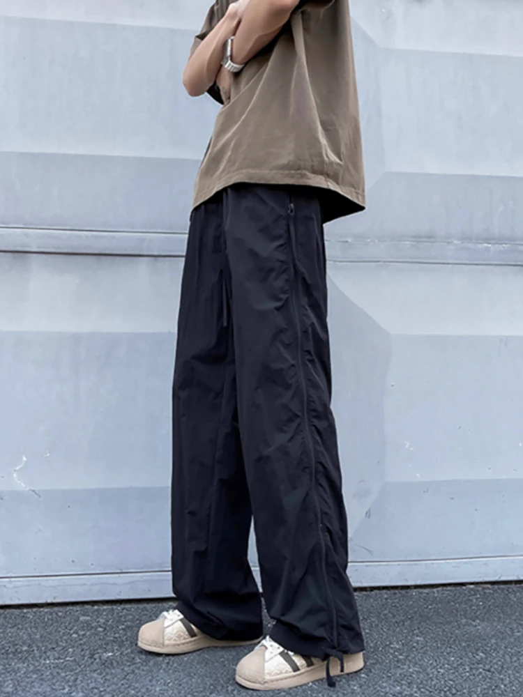 

Bla Me Side Zip Qui Dry Ice Silk Men's Summer Thin Straight Tube Outdoor Climbing Long Pants Casual Pants Straight Leg