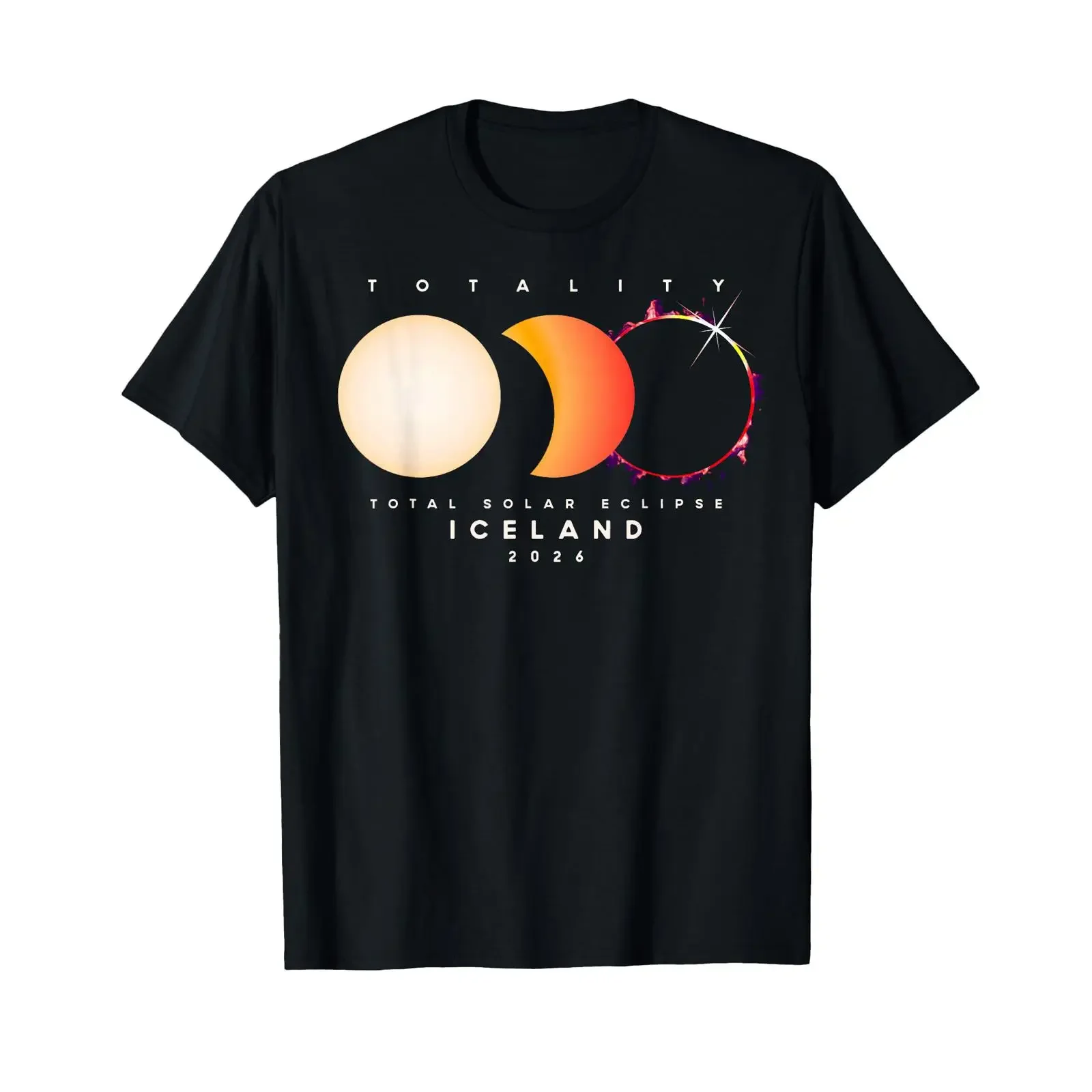 Total Solar Eclipse Iceland 2026 T Shirt Totality vintage Washed Stretched designer clothes Soft Slightly Top For Everyday Wear