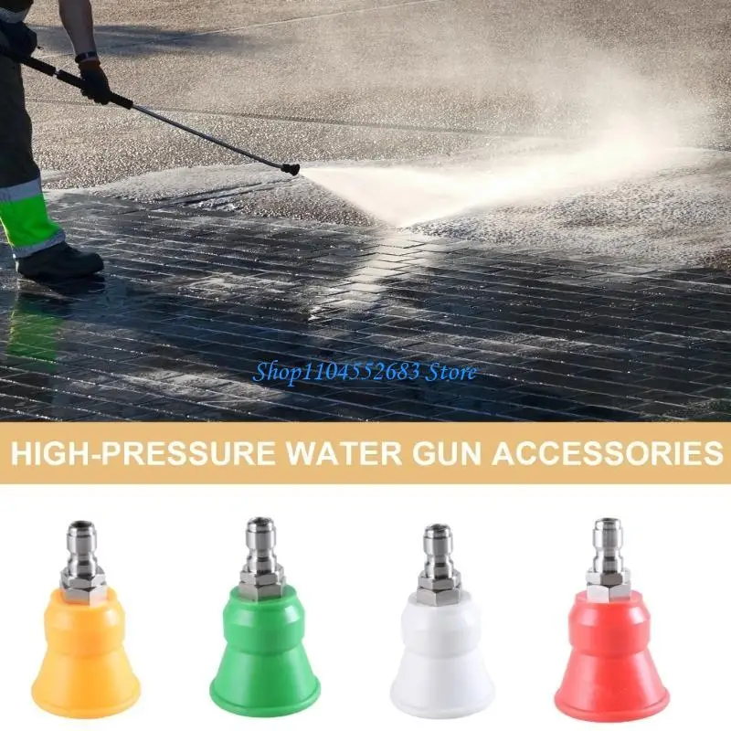 

Y6GD Car Wash Accessories Splash Proof Stainless Steel Nozzle High Pressure Water Guns Nozzle Soft Rubber Sleeve Sectors Nozzle